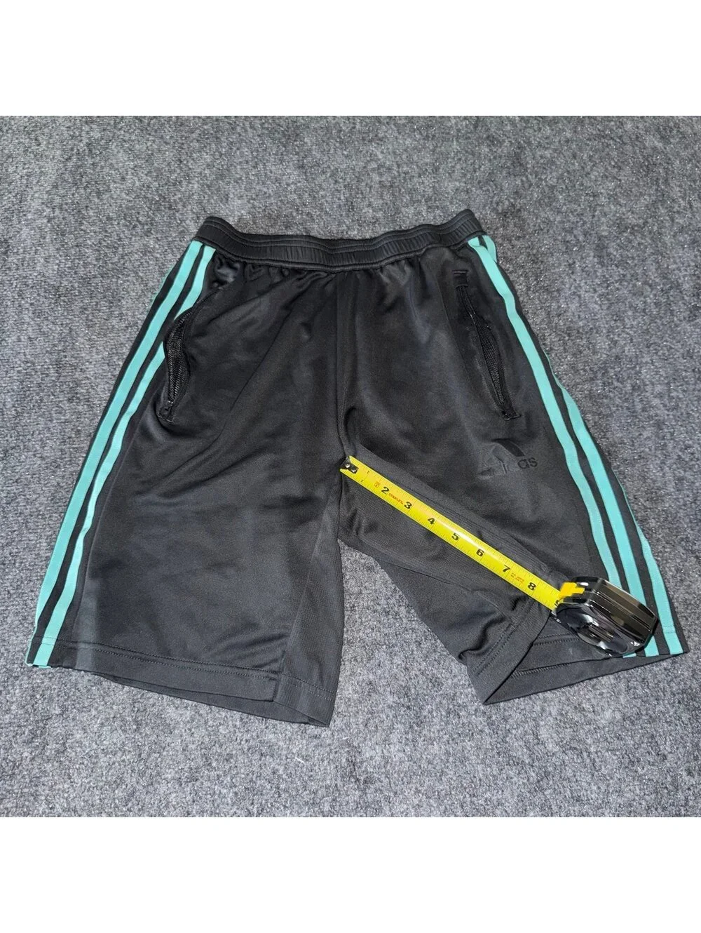 Adidas Teal Stripe Athletic Shorts Mens SM Vtg y2k 90s Rare